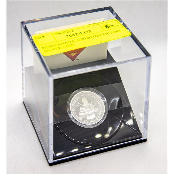 RCM CANADA SUPERMAN $10 FINE SILVER COIN