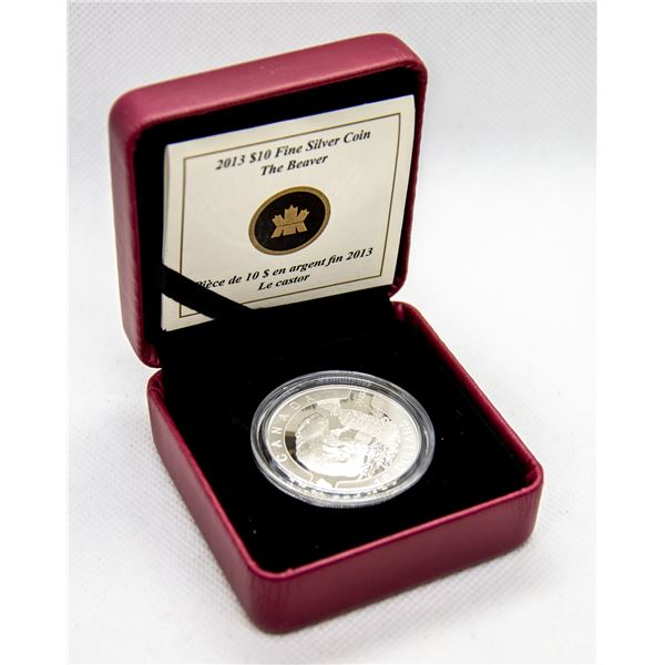 CANADA 2013 $10 BEAVER FINE SILVER COIN