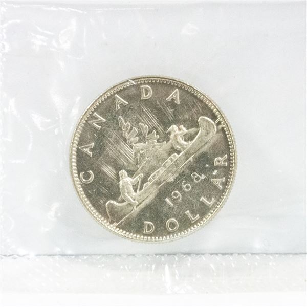 1968 CANADA NICKEL $1 DOLLAR COIN BU MINT SEALED