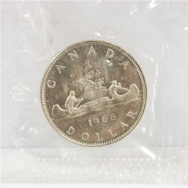 1968 CANADA NICKEL $1 DOLLAR COIN BU MINT SEALED