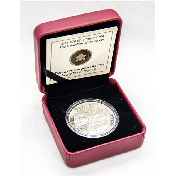 RCM 2013 $20 GUARDIAN OF THE GORGE FINE SILVER