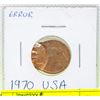 Image 1 : 1970 U.S.A 70% OFF CENTER ERROR CENT.