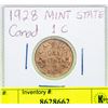 Image 1 : 1928 MINT STATE CANADIAN CENT
