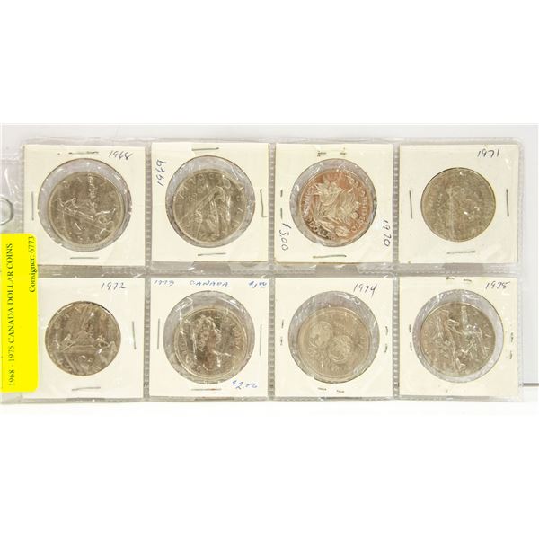 1968 - 1975 CANADA DOLLAR COINS
