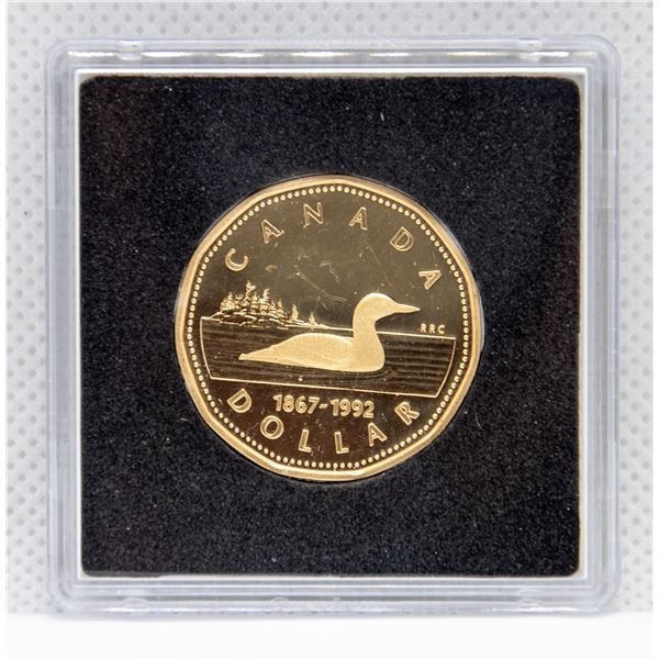 1992 PROOF FINISH CANADA LOON DOLLAR IN HARD CASE