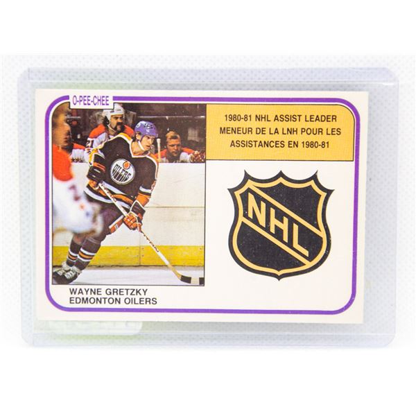 1981 WAYNE GRETZKY ASSIST LEADER CARD