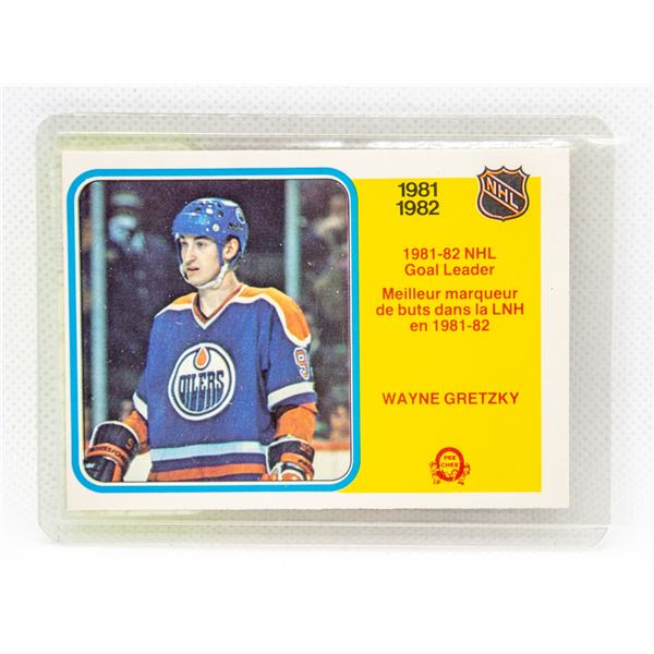 1982 WAYNE GRETZKY GOAL LEADER CARD