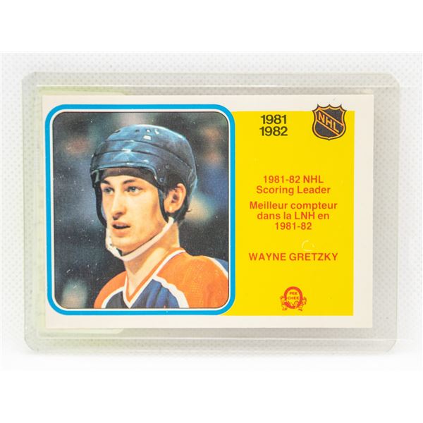 1982 WAYNE GRETZKY SCORING LEADER CARD