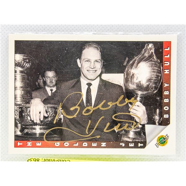 BOBBY HULL AUTOGRAPHED NHL CARD