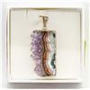 Image 1 : AMETHYST CRYSTAL GEODE PENDANT