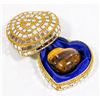 Image 1 : SHINY HEART TRINKET BOX WITH SOLID TIGER'S EYE