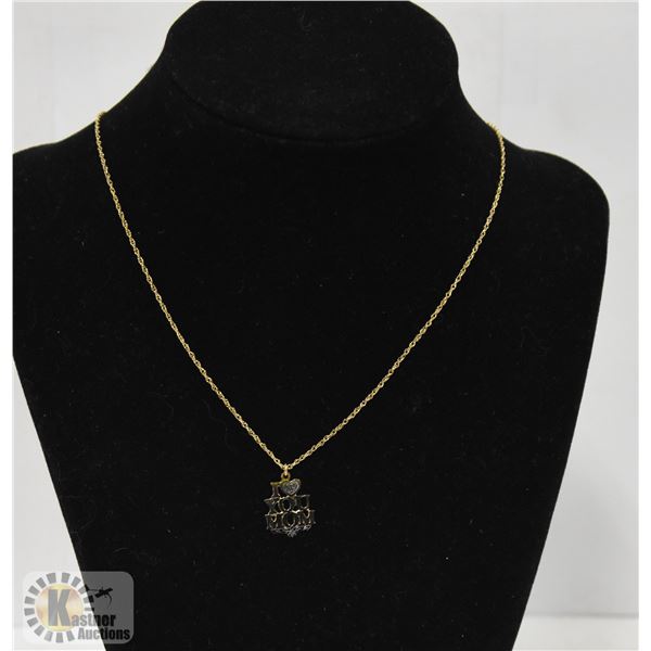 14K GOLD FACED NECKLACE AND PENDANT