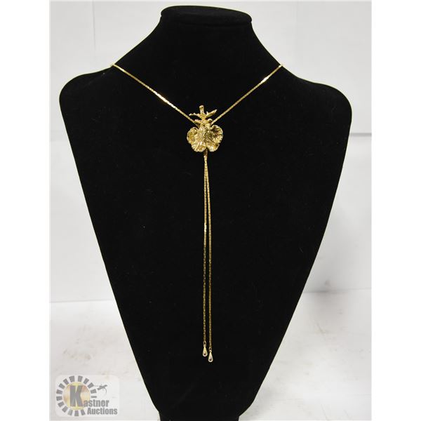 22K GOLD PLATED NECKLACE AND PENDANT