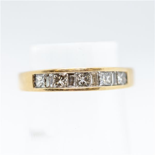 14K YELLOW GOLD FANCY CUT DIAMOND RING