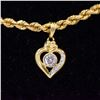 Image 2 : 14K YELLOW AND WHITE GOLD DIAMOND PENDANT