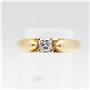Image 1 : 14K YELLOW AND WHITE GOLD DIAMOND SOLITAIRE RING
