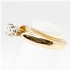 Image 2 : 14K YELLOW AND WHITE GOLD DIAMOND SOLITAIRE RING