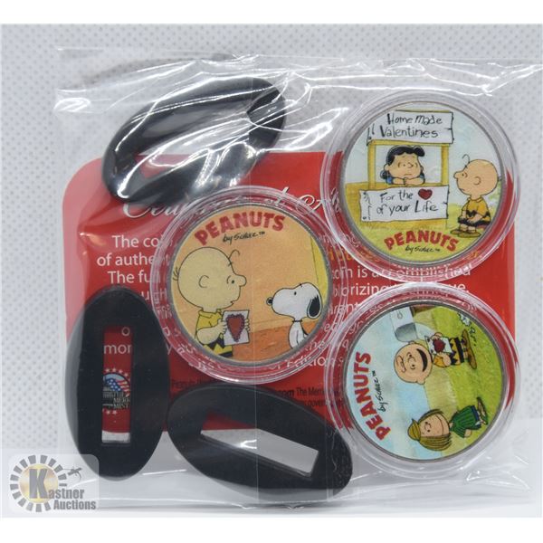 3PC PEANUTS US HALF DOLLAR VALENTINES SET