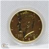 Image 2 : 24KT GOLD PLATED US HALF DOLLAR 1986