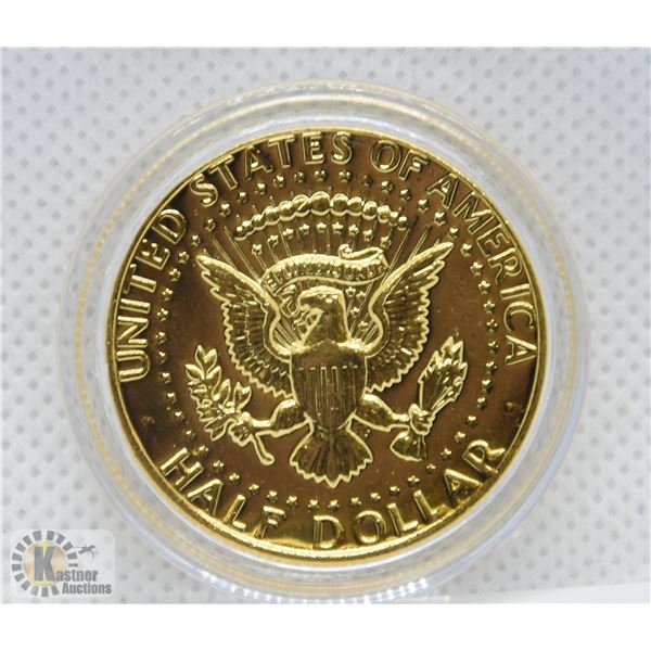24KT GOLD PLATED US HALF DOLLAR 1981