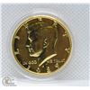 Image 2 : 24KT GOLD PLATED US HALF DOLLAR 1989
