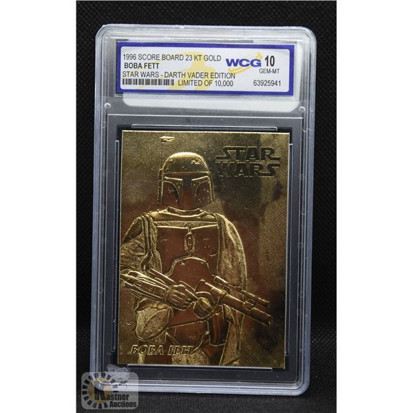 WCG GRADED 10 23KT STAR WARS CARD BOBA FETT