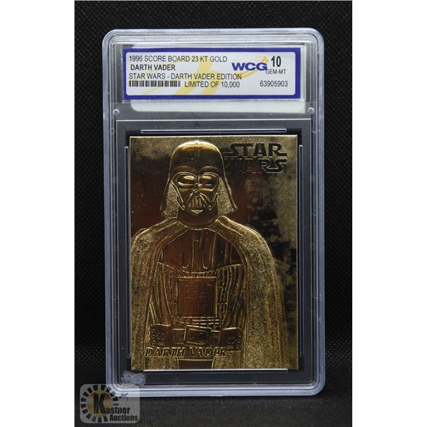 WCG GRADED 10 23KT STAR WARS CARD DARTH VADER