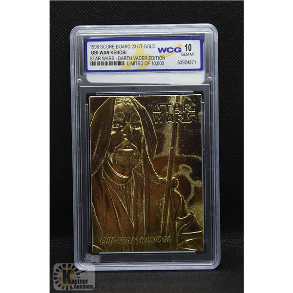 WCG GRADED 10 23KT STAR WARS CARD OBI-WAN KENOBI