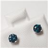 Image 2 : BZ802-49 14K TREATED BLUE DIAMOND(0.42CT) EARRINGS