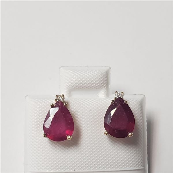 BZ802-29 14K  RUBY(1.2CT) EARRINGS