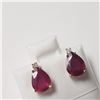 Image 2 : BZ802-29 14K  RUBY(1.2CT) EARRINGS