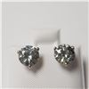 Image 1 : BZ802-33 14K VERY LIGHT GREEN MOISSANITE EARRINGS