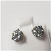 Image 2 : BZ802-33 14K VERY LIGHT GREEN MOISSANITE EARRINGS