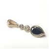 Image 1 : BZ802-40 14K BLACK DIAMOND & DIAMOND PENDANT