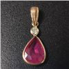 Image 1 : BZ802-3 14K ENHANCED RUBY DIAMOND PENDANT