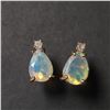 Image 1 : BZ802-25 14K  OPAL DIAMOND(0.03CT) EARRINGS
