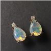 Image 2 : BZ802-25 14K  OPAL DIAMOND(0.03CT) EARRINGS