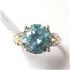 Image 1 : BZ802-37 10K  VIVID GREEN BLUE MOISSANITE RING