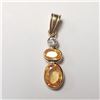 Image 1 : BZ802-43 14K  YELLOW SAPPHIRE DIAMOND PENDANT
