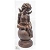 Image 1 : ASHLAND BROWN CERAMIC CHERUB FIGURINE - 16