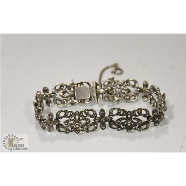 VINTAGE BIRKS .925 SILVER FILIGREE CUT BRACELET