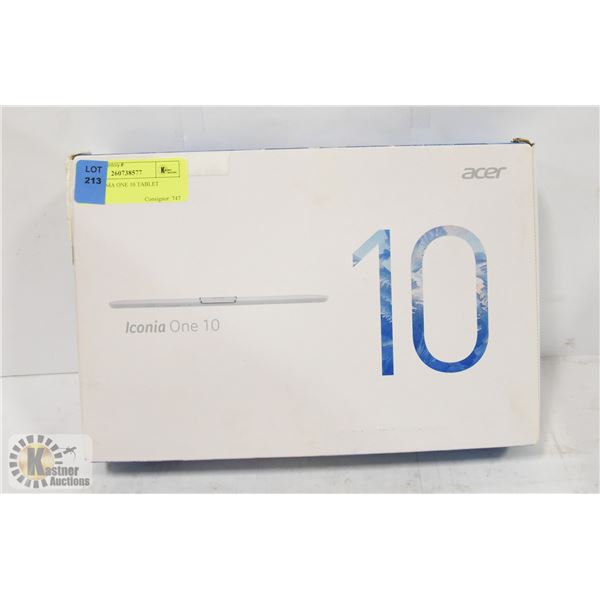 ACER ICONIA ONE 10'' TABLET 5MP CAMERA, MICRO SD