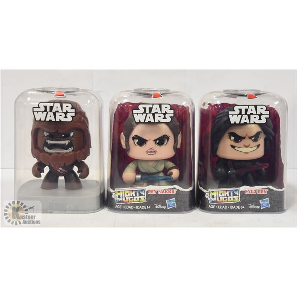 LOT OF 3 STAR WARS MIGHTY MUGS COLLECTIBLES