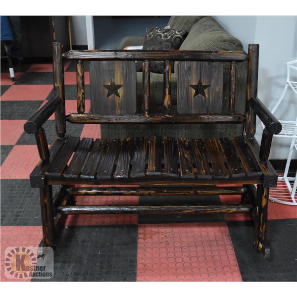 NEW SOLID PINE ROCKING BENCH