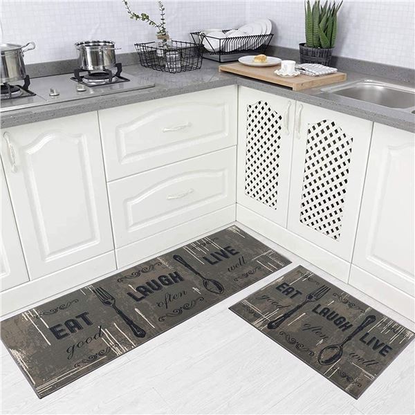CARVAPET SET OF 2 NON-SLIP KITCHEN MATS