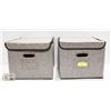 Image 1 : SET OF 2 NEW FABRIC ORGANIZERS WITH VELCRO LIDS