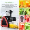 Image 2 : NEW HOMEVER SLOW MASTICATING JUICER, RED