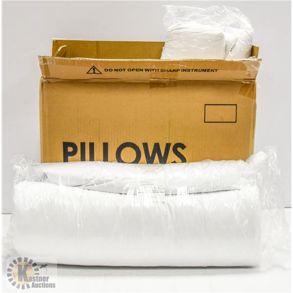 NEW SET OF 2 GREY GOOSE DOWN FEATHER PILLOWS