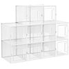 Image 1 : NEW SONGMICS CLEAR SET OF 10 STACKABLE CLEAR SHOE