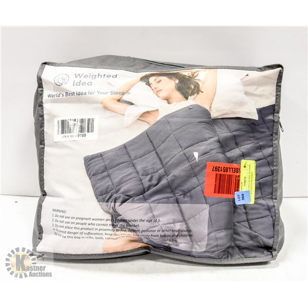WEIGHTED IDEA QUEEN SZ DARK GREY WEIGHTED BLANKET
